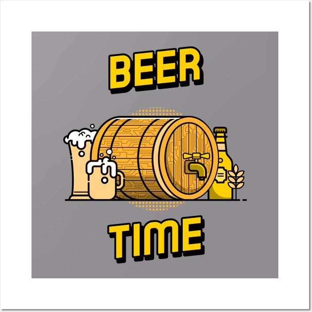 Beer Time Wall Art by BeerShirtly01